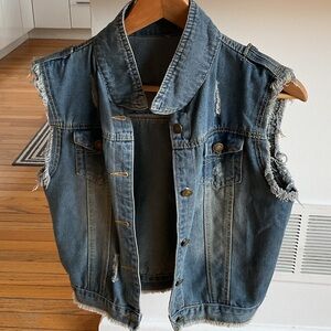 Denim Sleeveless Vest